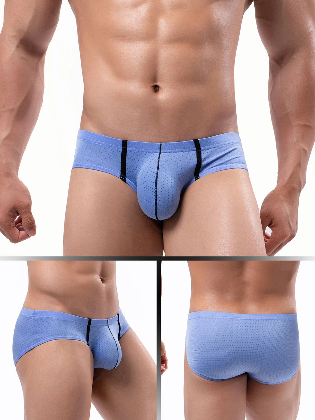 4 Pack Men’s Low-rise Breathable Mesh Briefs(4 Pack Men S Low Rise Breathable Mesh Briefs) 3 4 Pack Men’s Low-rise Breathable Mesh Briefs(4 Pack Men S Low Rise Breathable Mesh Briefs) - Image 3