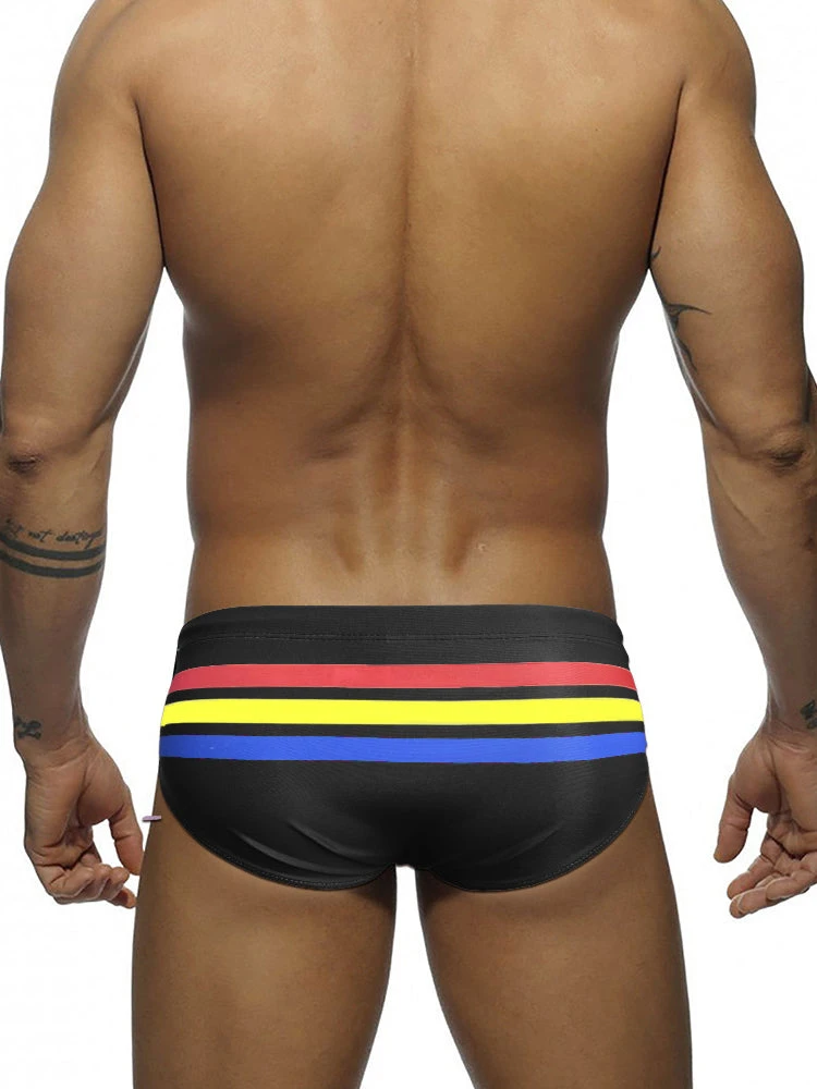 Men's Moisture-Wicking Sexy Striped Color Swim Briefs(Mens Moisture Wicking Sexy Striped Color Swim Briefs) 18 Men's Moisture-Wicking Sexy Striped Color Swim Briefs(Mens Moisture Wicking Sexy Striped Color Swim Briefs) - Image 18