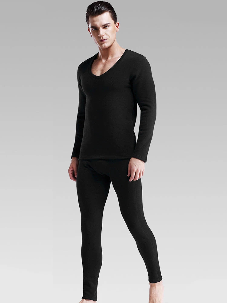 V-Neck Thermal Underwear With Fleece Lined(V Neck Thermal Underwear With Fleece Lined) 15 V-Neck Thermal Underwear With Fleece Lined(V Neck Thermal Underwear With Fleece Lined) - Image 15