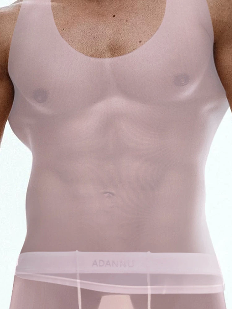 Men's High Stretch Solid-colored Ice Silk Vest & Briefs(Mens High Stretch Solid Colored Ice Silk Vest Briefs) 17 Men's High Stretch Solid-colored Ice Silk Vest & Briefs(Mens High Stretch Solid Colored Ice Silk Vest Briefs) - Image 17