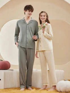 Modal Cotton Comfortable Couple Pajamas Set(Modal Cotton Comfortable Couple Pajamas Set)