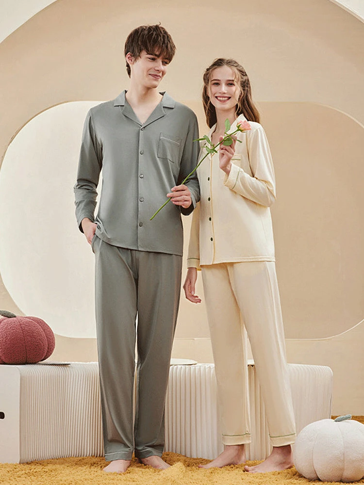 Modal Cotton Comfortable Couple Pajamas Set(Modal Cotton Comfortable Couple Pajamas Set) 1 Modal Cotton Comfortable Couple Pajamas Set(Modal Cotton Comfortable Couple Pajamas Set)
