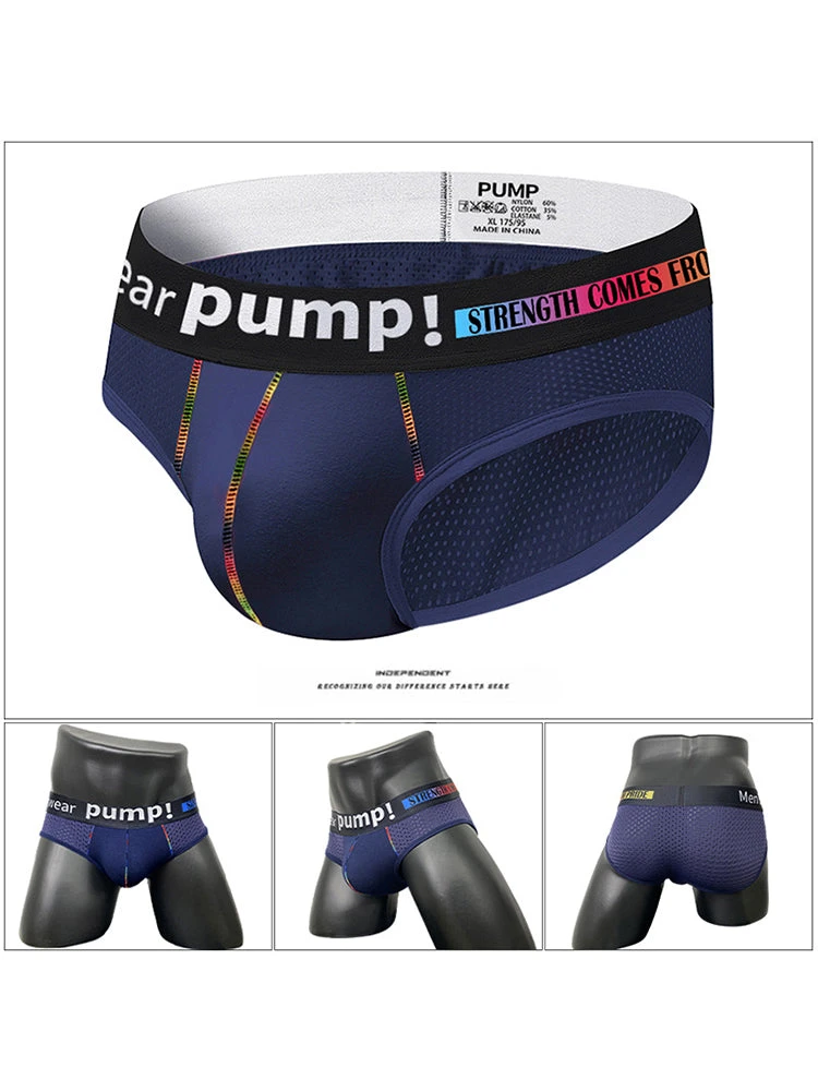 Men's Mesh Briefs With Colorful Spliced Lines(Mens Mesh Briefs With Colorful Spliced Lines) 12 Men's Mesh Briefs With Colorful Spliced Lines(Mens Mesh Briefs With Colorful Spliced Lines) - Image 12