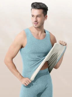 Men's Thermal Silk-Wool Sleeveless Vest - Solid Color Seamless Base Layer(New Mens Thermal Silk Wool Sleeveless Vest Solid Color Seamless Base Layer) 29 Men's Thermal Silk-Wool Sleeveless Vest - Solid Color Seamless Base Layer(New Mens Thermal Silk Wool Sleeveless Vest Solid Color Seamless Base Layer) -Mr Saker 1 22 296bbc61 feee 4f05 b116 fc1e84e047ad