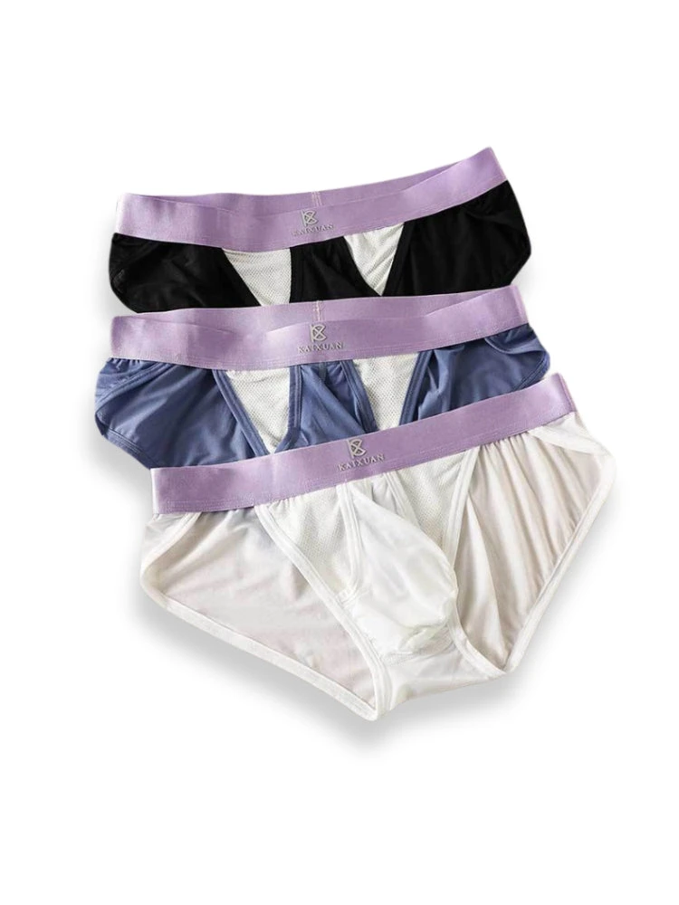 3 Pack Men's Ice Silk Breathable Mesh Low-Rise Classic Briefs(3 Pack Mens Ice Silk Breathable Mesh Low Rise Classic Briefs) 10 3 Pack Men's Ice Silk Breathable Mesh Low-Rise Classic Briefs(3 Pack Mens Ice Silk Breathable Mesh Low Rise Classic Briefs) - Image 10