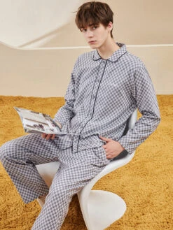 Woven Yarn-dyed Checkerboard Couple Cotton Comfortable Pajama Sets(Woven Yarn Dyed Checkerboard Couple Cotton Comfortable Pajama Sets) 23 Woven Yarn-dyed Checkerboard Couple Cotton Comfortable Pajama Sets(Woven Yarn Dyed Checkerboard Couple Cotton Comfortable Pajama Sets) -Mr Saker 1 22 3d039047 34fb 4b7f a065 6b703532fdcd