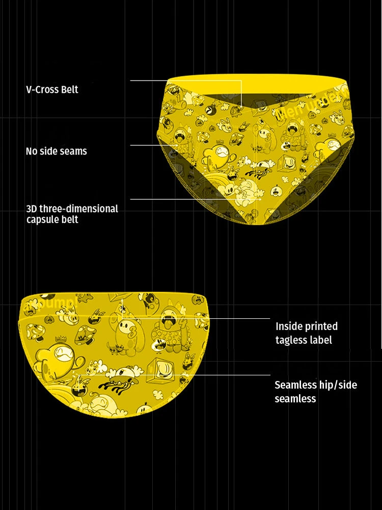 2 Pack Men's Playful Cartoon No-Tag Comfortable And Breathable Briefs(2 Pack Mens Playful Cartoon No Tag Comfortable And Breathable Briefs) 3 2 Pack Men's Playful Cartoon No-Tag Comfortable And Breathable Briefs(2 Pack Mens Playful Cartoon No Tag Comfortable And Breathable Briefs) - Image 3