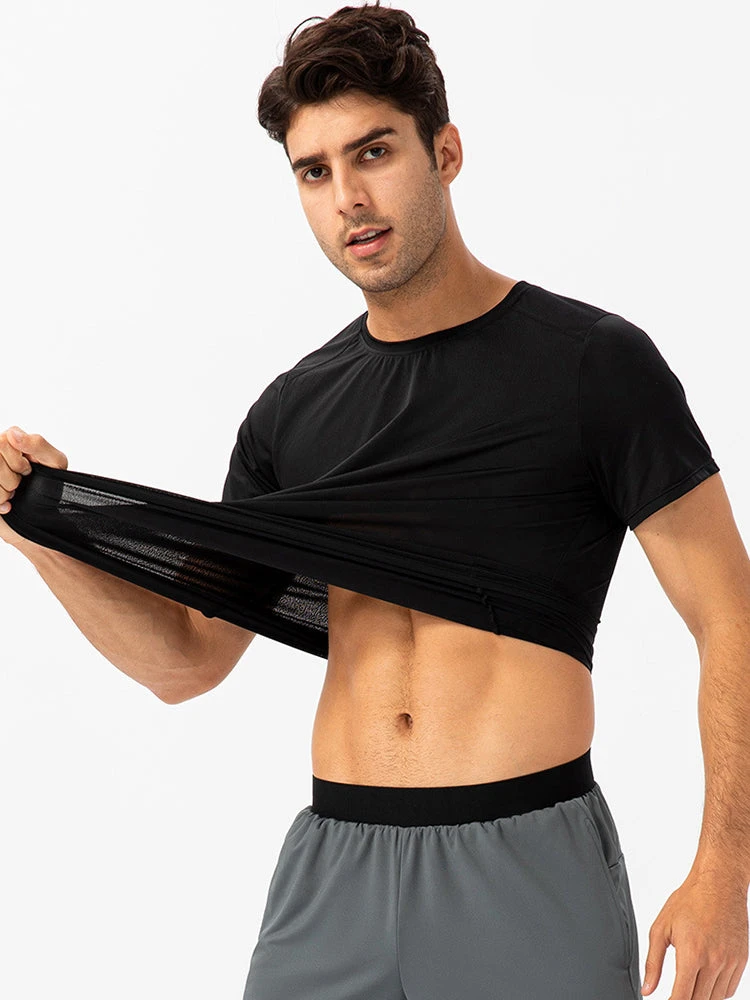 Men's Comfortable Round Collar Breathable Fitness Short Sleeve(Mens Comfortable Round Collar Breathable Fitness Short Sleeve) 12 Men's Comfortable Round Collar Breathable Fitness Short Sleeve(Mens Comfortable Round Collar Breathable Fitness Short Sleeve) - Image 12