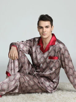 Men's Print Sleepwear Silk Satin Pajamas Set(Mens Print Sleepwear Silk Satin Pajamas Set) 31 Men's Print Sleepwear Silk Satin Pajamas Set(Mens Print Sleepwear Silk Satin Pajamas Set) -Mr Saker 1 23 810dae38 c124 4d1e 83aa 2e35d1b1e999