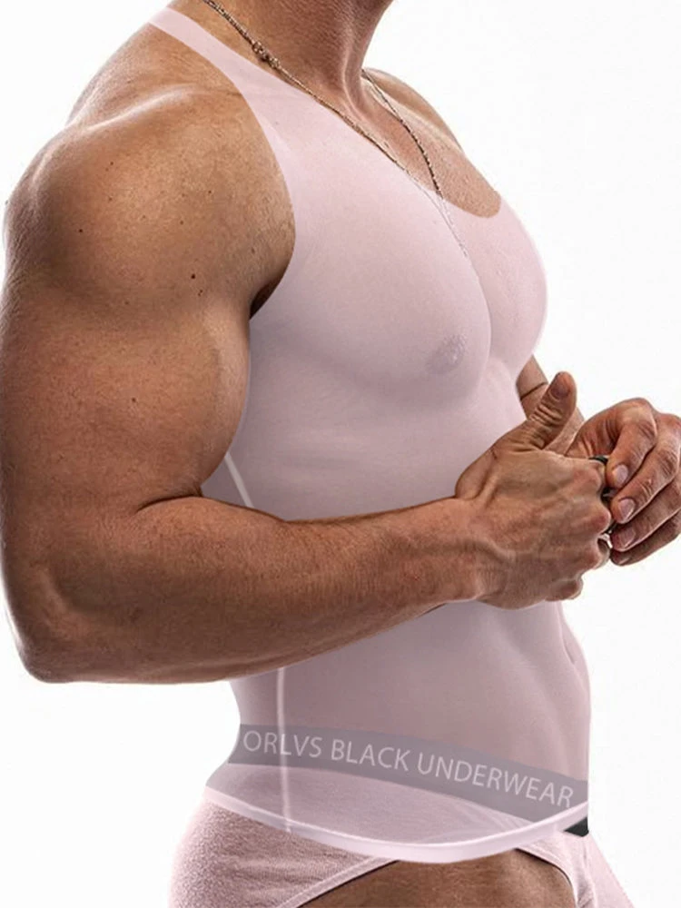 Men's High Stretch Solid-colored Ice Silk Vest & Briefs(Mens High Stretch Solid Colored Ice Silk Vest Briefs) 19 Men's High Stretch Solid-colored Ice Silk Vest & Briefs(Mens High Stretch Solid Colored Ice Silk Vest Briefs) - Image 19