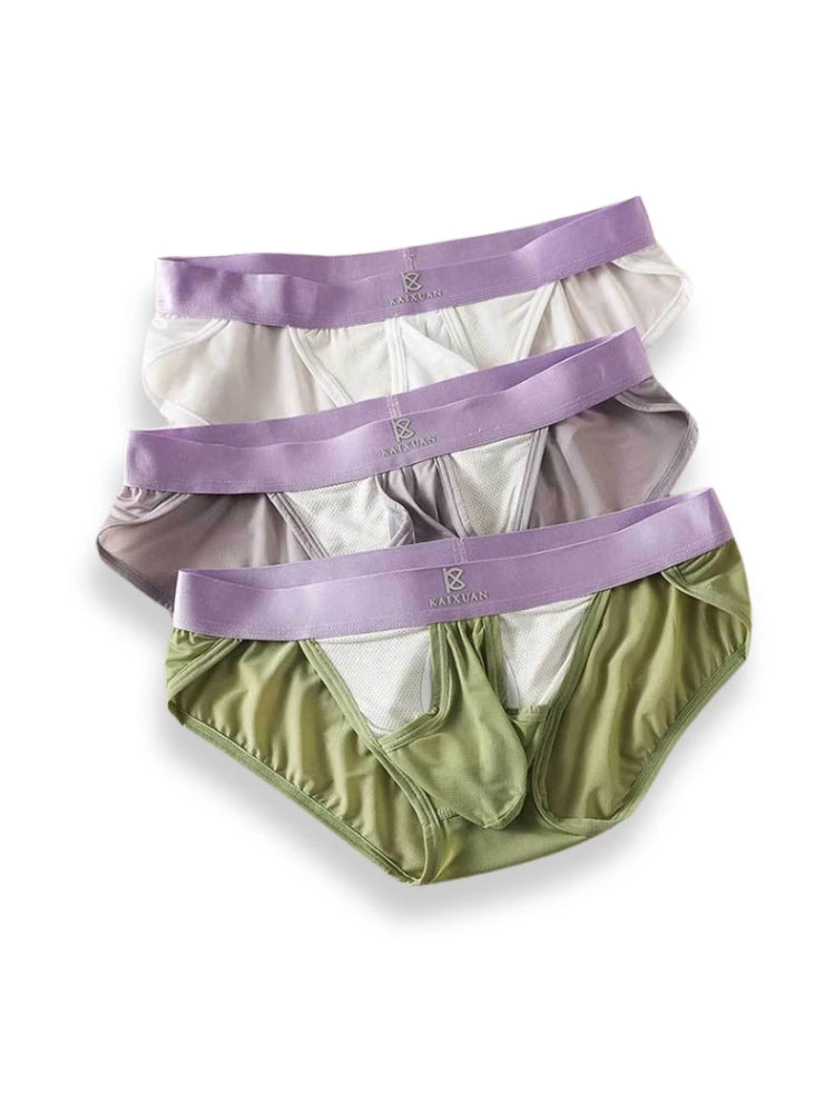 3 Pack Men's Ice Silk Breathable Mesh Low-Rise Classic Briefs(3 Pack Mens Ice Silk Breathable Mesh Low Rise Classic Briefs) 11 3 Pack Men's Ice Silk Breathable Mesh Low-Rise Classic Briefs(3 Pack Mens Ice Silk Breathable Mesh Low Rise Classic Briefs) - Image 11