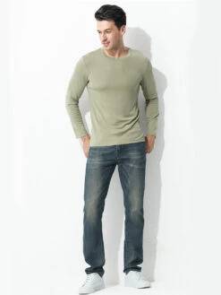 Men's Double-sided Modal Long-sleeved Solid Color T-shirt(Mens Double Sided Modal Long Sleeved Solid Color T Shirt) 22 Men's Double-sided Modal Long-sleeved Solid Color T-shirt(Mens Double Sided Modal Long Sleeved Solid Color T Shirt) -Mr Saker 1 24 e9ed4c8a e41f 4785 bc24 294ea1b5bf08