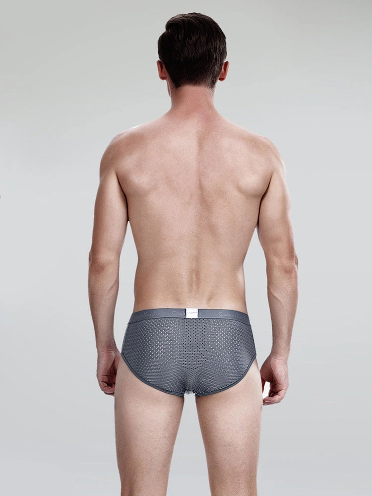 4 Pack Breathable Ice Silk Antibacterial Men's Briefs(4 Pack Breathable Ice Silk Antibacterial Mens Briefs) 2 4 Pack Breathable Ice Silk Antibacterial Men's Briefs(4 Pack Breathable Ice Silk Antibacterial Mens Briefs) - Image 2