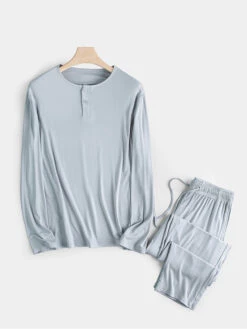 60S Modal Men's Solid Color Pajama Set | Comfortable Casual Wear For All Seasons(60s Modal Mens Solid Color Pajama Set Comfortable Casual Wear For All Seasons) 28 60S Modal Men's Solid Color Pajama Set | Comfortable Casual Wear For All Seasons(60s Modal Mens Solid Color Pajama Set Comfortable Casual Wear For All Seasons) -Mr Saker 1 25 ada234c7 4f92 4562 a52d 57bb859e63a4