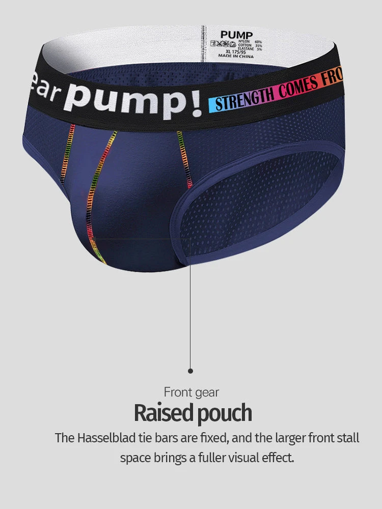 Men's Mesh Briefs With Colorful Spliced Lines(Mens Mesh Briefs With Colorful Spliced Lines) 6 Men's Mesh Briefs With Colorful Spliced Lines(Mens Mesh Briefs With Colorful Spliced Lines) - Image 6