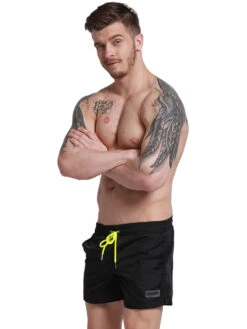 Men’s Neon Drawstring Swim Board Shorts(Men S Neon Drawstring Swim Board Shorts) -Mr Saker 1 27 1