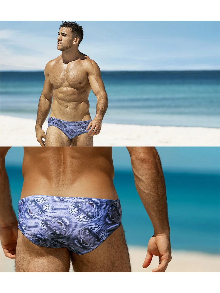 Men's Low-Rise Stylish Print Swim Briefs(Mens Low Rise Stylish Print Swim Briefs) 4 Men's Low-Rise Stylish Print Swim Briefs(Mens Low Rise Stylish Print Swim Briefs) - Image 4