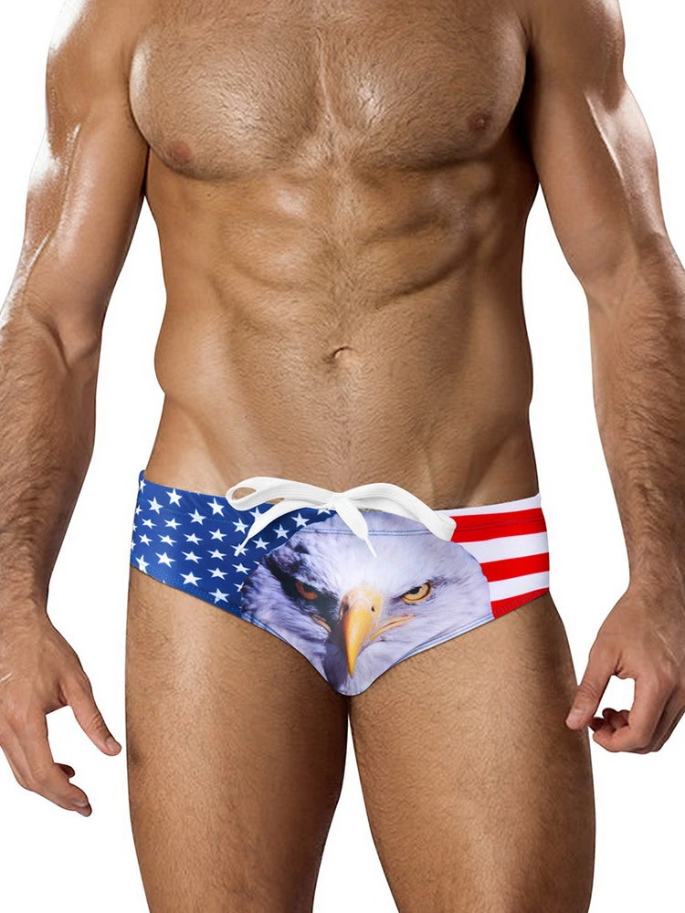 Men's Low-Rise Sexy Stylish Print Swim Briefs(Mens Low Rise Sexy Stylish Print Swim Briefs) 10 Men's Low-Rise Sexy Stylish Print Swim Briefs(Mens Low Rise Sexy Stylish Print Swim Briefs) - Image 10