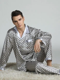 Men's Print Sleepwear Silk Satin Pajamas Set(Mens Print Sleepwear Silk Satin Pajamas Set) 34 Men's Print Sleepwear Silk Satin Pajamas Set(Mens Print Sleepwear Silk Satin Pajamas Set) -Mr Saker 1 27 73f53125 fa4b 45ac 9c1d b9f3fa7a1d38