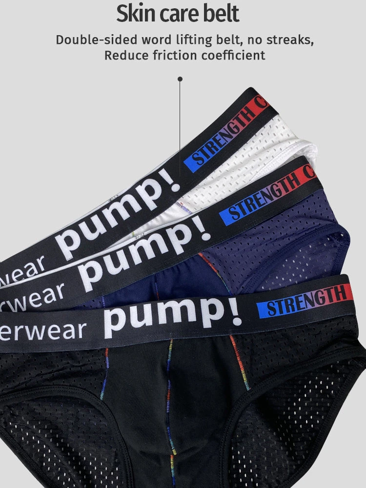 Men's Mesh Briefs With Colorful Spliced Lines(Mens Mesh Briefs With Colorful Spliced Lines) 5 Men's Mesh Briefs With Colorful Spliced Lines(Mens Mesh Briefs With Colorful Spliced Lines) - Image 5