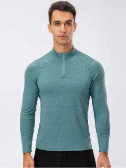 Men's Zip-Up Sports Long Sleeve Shirt(Mens Zip Up Long Sleeve T Shirt) -Mr Saker 1 28 ef3150a6 53f7 4b7e 8f3e 0c4d89a339c0