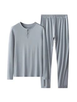 60S Modal Men's Solid Color Pajama Set | Comfortable Casual Wear For All Seasons(60s Modal Mens Solid Color Pajama Set Comfortable Casual Wear For All Seasons) 33 60S Modal Men's Solid Color Pajama Set | Comfortable Casual Wear For All Seasons(60s Modal Mens Solid Color Pajama Set Comfortable Casual Wear For All Seasons) -Mr Saker 1 2 385a3c77 83bc 4b4a b606 f973e3a405a3