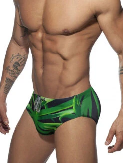 Men's Green Leaf Print Beach Bikini(Mens Green Leaf Print Beach Bikini) -Mr Saker 1 2 499eceaa c9a8 4a07 9d2c c51f86d8f356