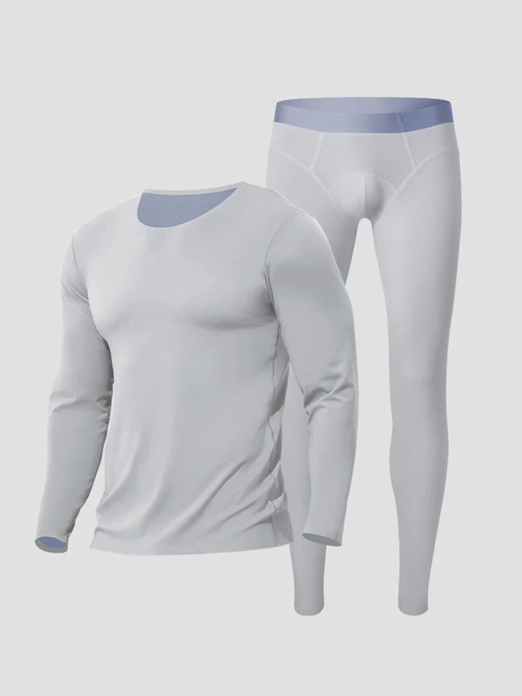 Men's Seamless Double-sided Round Neck Thermal Underwear Set(Mens Seamless Double Sided Round Neck Thermal Underwear Set) 18 Men's Seamless Double-sided Round Neck Thermal Underwear Set(Mens Seamless Double Sided Round Neck Thermal Underwear Set) - Image 18