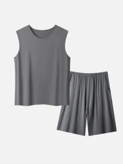 Men's Summer Modal Ice Silk Home Wear Pajama Set(Mens Summer Modal Ice Silk Home Wear Pajama Set) -Mr Saker 1 2 7858c818 60d7 47bd a3c5 04c007824b62