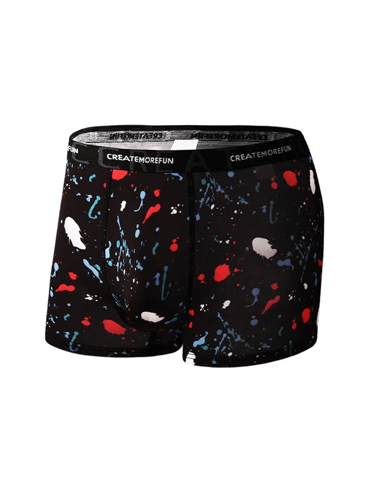 4 Pack Men's Mid-Rise Lightweight Printed Seamless Comfort Trunks(4 Pack Mens Mid Rise Lightweight Printed Seamless Comfort Trunks) 8 4 Pack Men's Mid-Rise Lightweight Printed Seamless Comfort Trunks(4 Pack Mens Mid Rise Lightweight Printed Seamless Comfort Trunks) - Image 8
