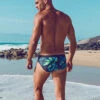 Men's Retro Print Casual Beach Swim Briefs(Mens Retro Print Casual Beach Swim Briefs)