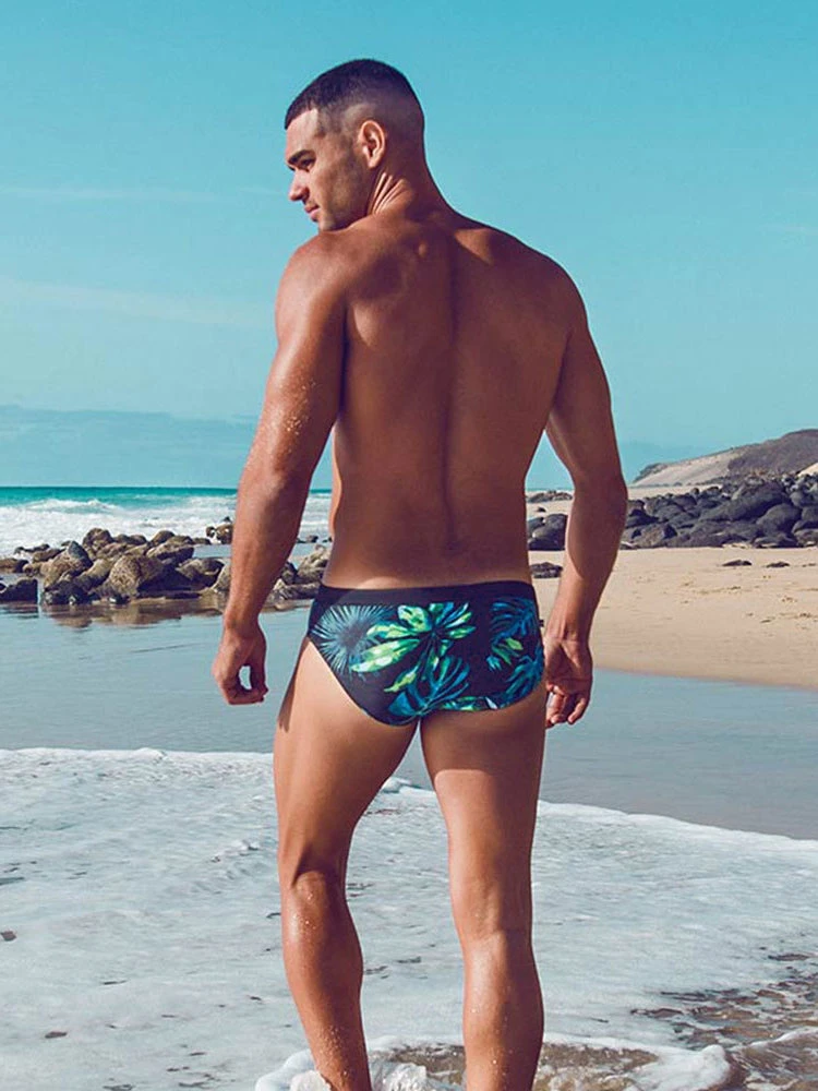 Men's Retro Print Casual Beach Swim Briefs(Mens Retro Print Casual Beach Swim Briefs) 1 Men's Retro Print Casual Beach Swim Briefs(Mens Retro Print Casual Beach Swim Briefs)