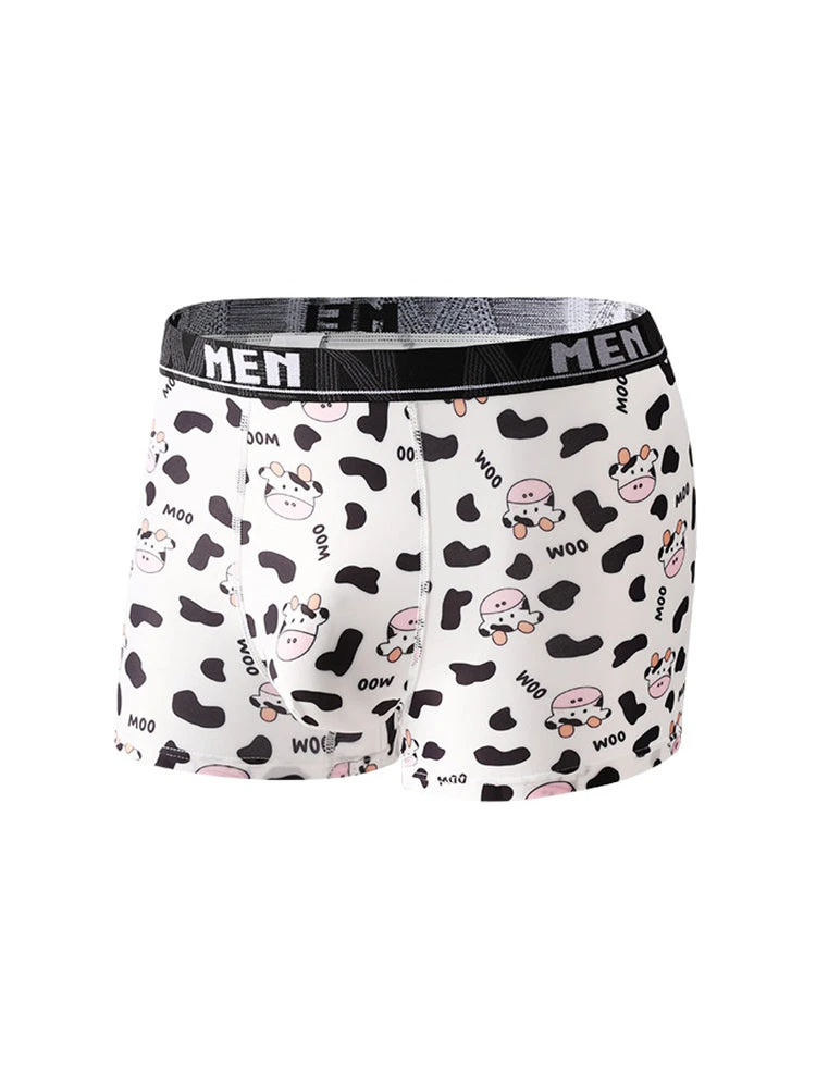 4-Pack Men's Trendy Print Ice Silk Mid-Rise Trunks(4 Pack Mens Trendy Print Ice Silk Mid Rise Trunks) 9 4-Pack Men's Trendy Print Ice Silk Mid-Rise Trunks(4 Pack Mens Trendy Print Ice Silk Mid Rise Trunks) - Image 9