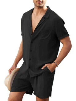 Men’s Button Down Short Sleeve Shirt Top And Shorts Set(Men S Button Down Short Sleeve Shirt Top And Shorts Set) -Mr Saker 1 2 d041b68d eed0 460c 8a50 0e2a029d8812