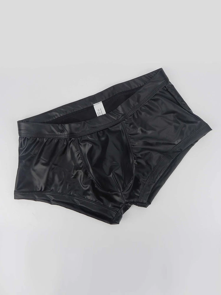 2-pack Men's Leather Hollow Hip-revealing Large Pouch Boxer Briefs(2 Pack Mens Leather Hollow Hip Revealing Large Pouch Boxer Briefs) 14 2-pack Men's Leather Hollow Hip-revealing Large Pouch Boxer Briefs(2 Pack Mens Leather Hollow Hip Revealing Large Pouch Boxer Briefs) - Image 14