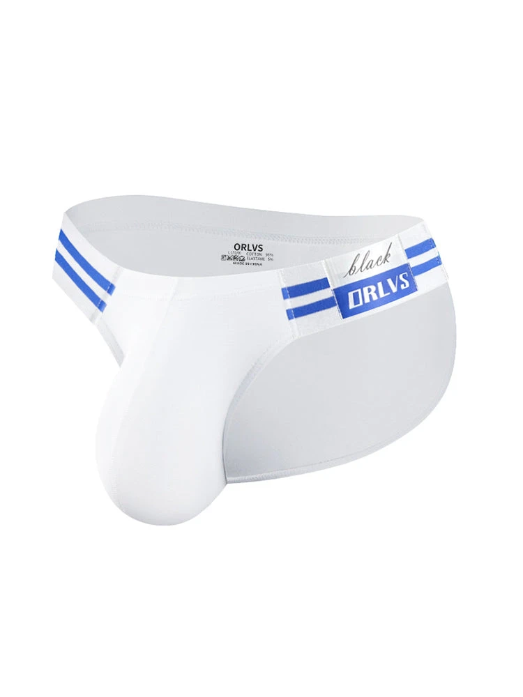 2-pack Men's High-cut Cotton Navy Striped Stretch Briefs(2 Pack Mens High Cut Cotton Navy Striped Stretch Briefs) 14 2-pack Men's High-cut Cotton Navy Striped Stretch Briefs(2 Pack Mens High Cut Cotton Navy Striped Stretch Briefs) - Image 14