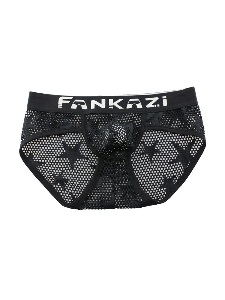 3-pack Men's Sexy Star Mesh Breathable Hollow U-shaped Convex Pouch Briefs(3 Pack Mens Sexy Star Mesh Breathable Hollow U Shaped Convex Pouch Briefs) 4 3-pack Men's Sexy Star Mesh Breathable Hollow U-shaped Convex Pouch Briefs(3 Pack Mens Sexy Star Mesh Breathable Hollow U Shaped Convex Pouch Briefs) - Image 4