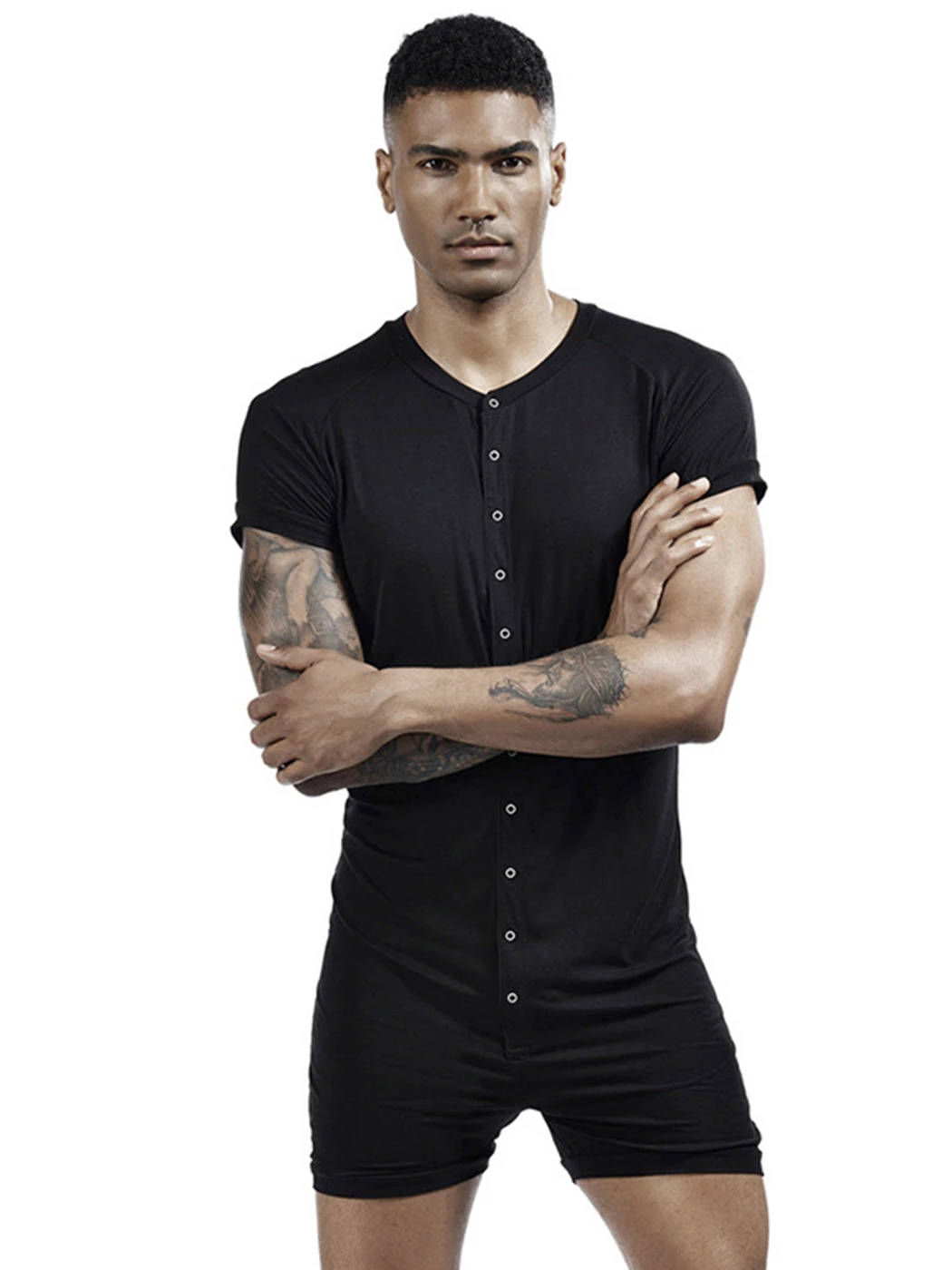 Men's Sexy Short Sleeve Onesie Loungewear(Mens Sexy Short Sleeve Onesie Loungewear) 12 Men's Sexy Short Sleeve Onesie Loungewear(Mens Sexy Short Sleeve Onesie Loungewear) - Image 12