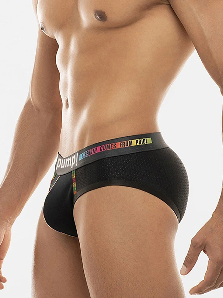 Men's Mesh Briefs With Colorful Spliced Lines(Mens Mesh Briefs With Colorful Spliced Lines) 14 Men's Mesh Briefs With Colorful Spliced Lines(Mens Mesh Briefs With Colorful Spliced Lines) - Image 14