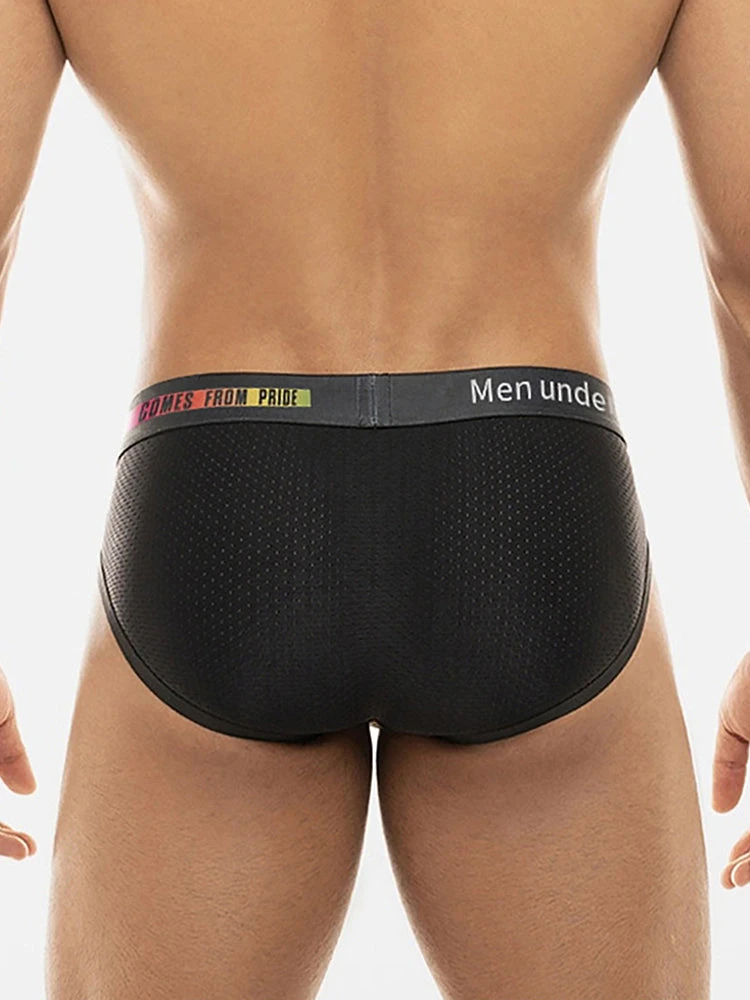 Men's Mesh Briefs With Colorful Spliced Lines(Mens Mesh Briefs With Colorful Spliced Lines) 15 Men's Mesh Briefs With Colorful Spliced Lines(Mens Mesh Briefs With Colorful Spliced Lines) - Image 15