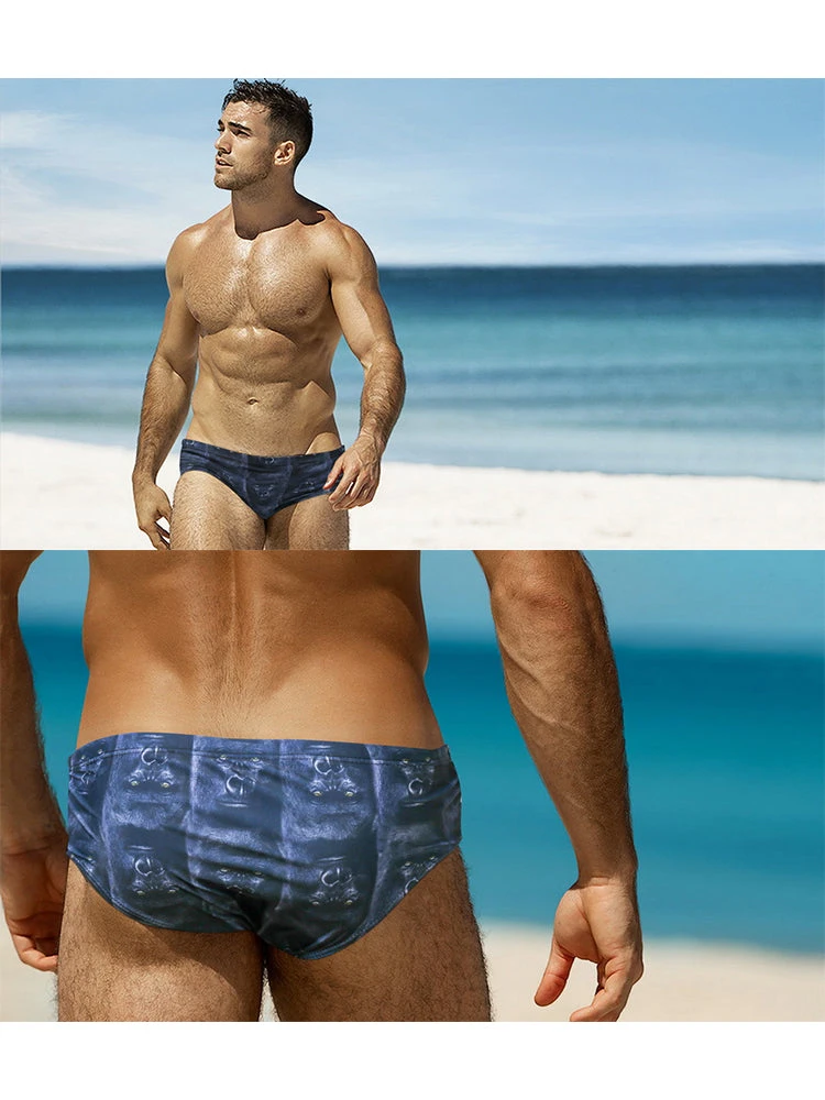 Men's Low-Rise Stylish Print Swim Briefs(Mens Low Rise Stylish Print Swim Briefs) 9 Men's Low-Rise Stylish Print Swim Briefs(Mens Low Rise Stylish Print Swim Briefs) - Image 9