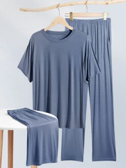 Men's Summer Modal Ice Silk Home Wear Pajama Set(Mens Summer Modal Ice Silk Home Wear Pajama Set) -Mr Saker 1 33 8aba3587 a925 45fd b731 5c382fd4dd1e