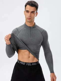 High Stretch Tight Sports Collar Long Sleeves For Men(High Stretch Tight Sports Collar Long Sleeves For Men) -Mr Saker 1 34 39b7aa9b e806 4cbb b77b 2fd877add931