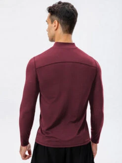 Men's Zip-Up Sports Long Sleeve Shirt(Mens Zip Up Long Sleeve T Shirt) -Mr Saker 1 36 a6116ad1 d645 4e80 a61c 483bfa93e2c9