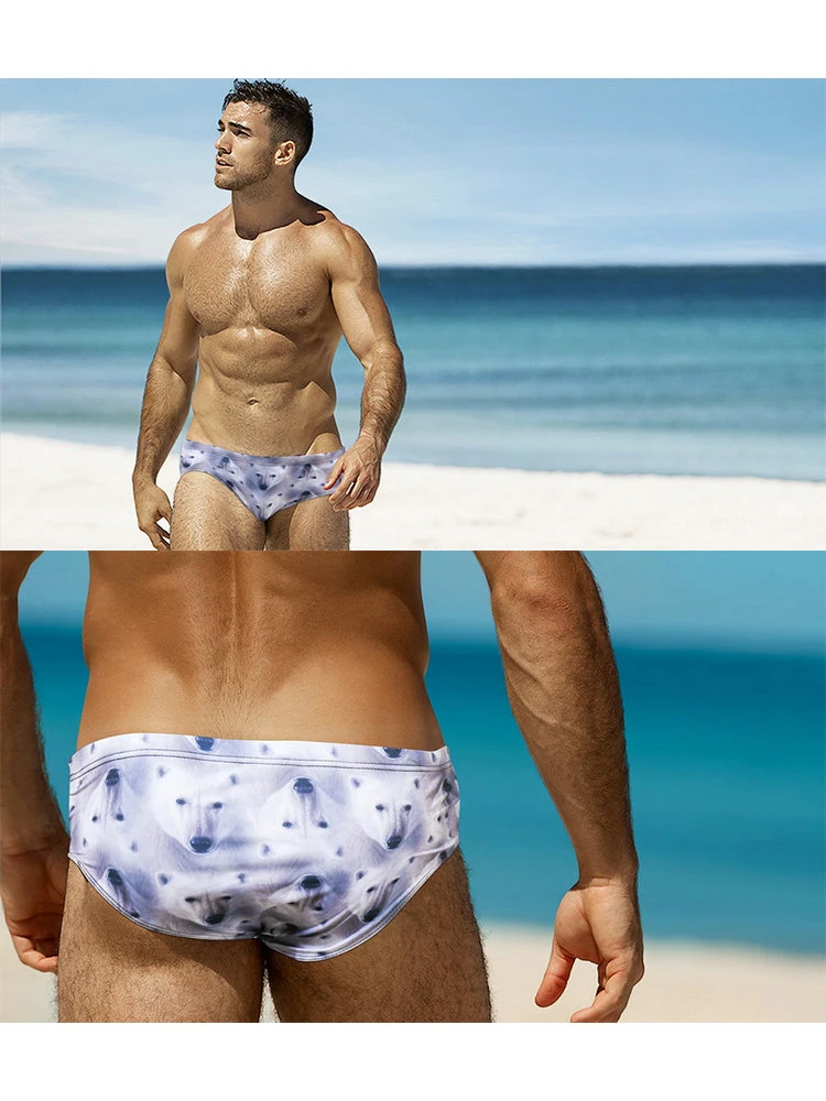 Men's Low-Rise Stylish Print Swim Briefs(Mens Low Rise Stylish Print Swim Briefs) 7 Men's Low-Rise Stylish Print Swim Briefs(Mens Low Rise Stylish Print Swim Briefs) - Image 7