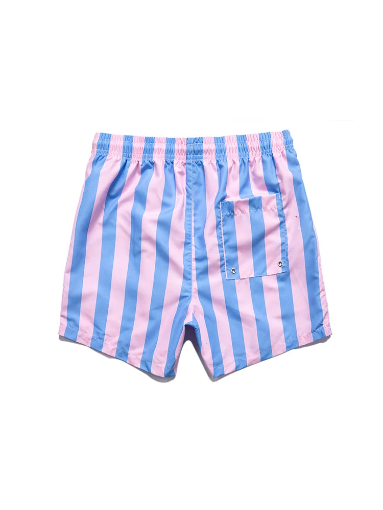 Men’s Striped Print Drawstring Board Shorts(Men S Striped Print Drawstring Board Shorts) 3 Men’s Striped Print Drawstring Board Shorts(Men S Striped Print Drawstring Board Shorts) - Image 3