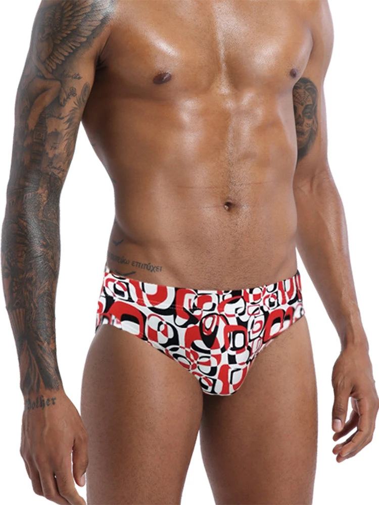 Men's Low-Rise Printed Casual Swim Brief(Mens Low Rise Printed Casual Swim Brief) 6 Men's Low-Rise Printed Casual Swim Brief(Mens Low Rise Printed Casual Swim Brief) - Image 6