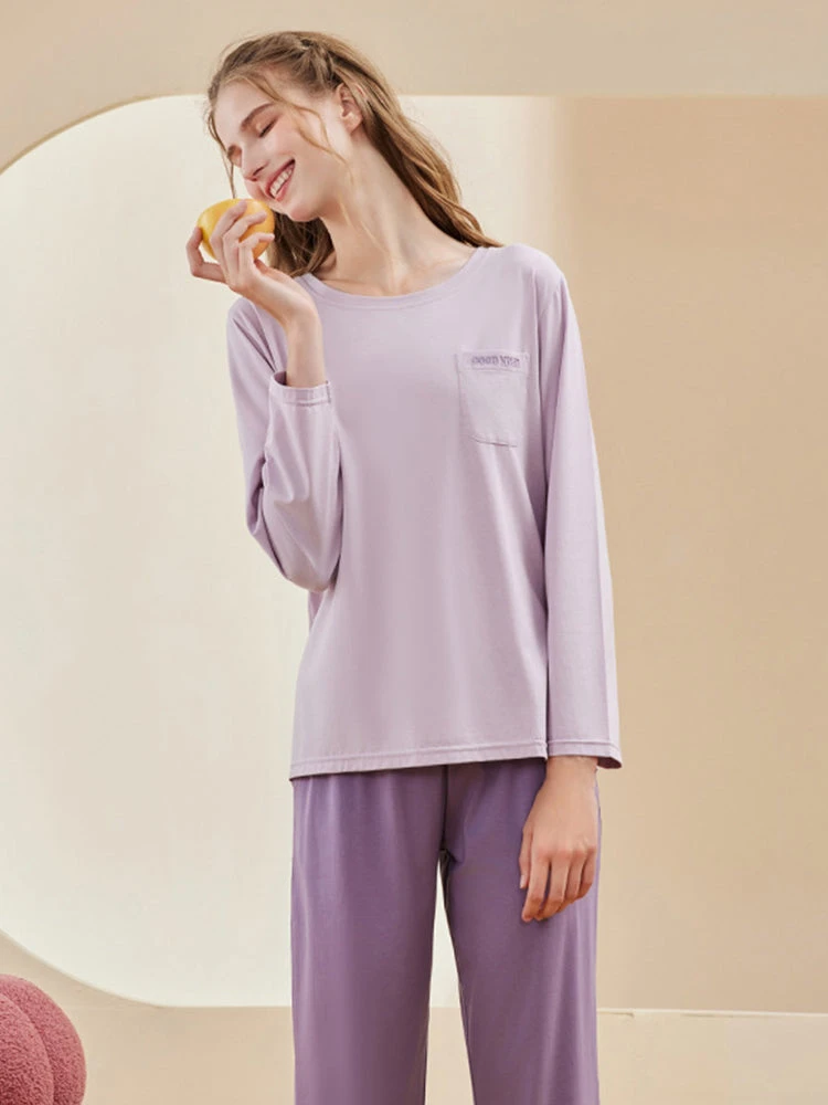 Comfortable Modal Cotton Long Sleeve Couple Pajama Set(Comfortable Modal Cotton Long Sleeve Couple Pajama Set) 12 Comfortable Modal Cotton Long Sleeve Couple Pajama Set(Comfortable Modal Cotton Long Sleeve Couple Pajama Set) - Image 12