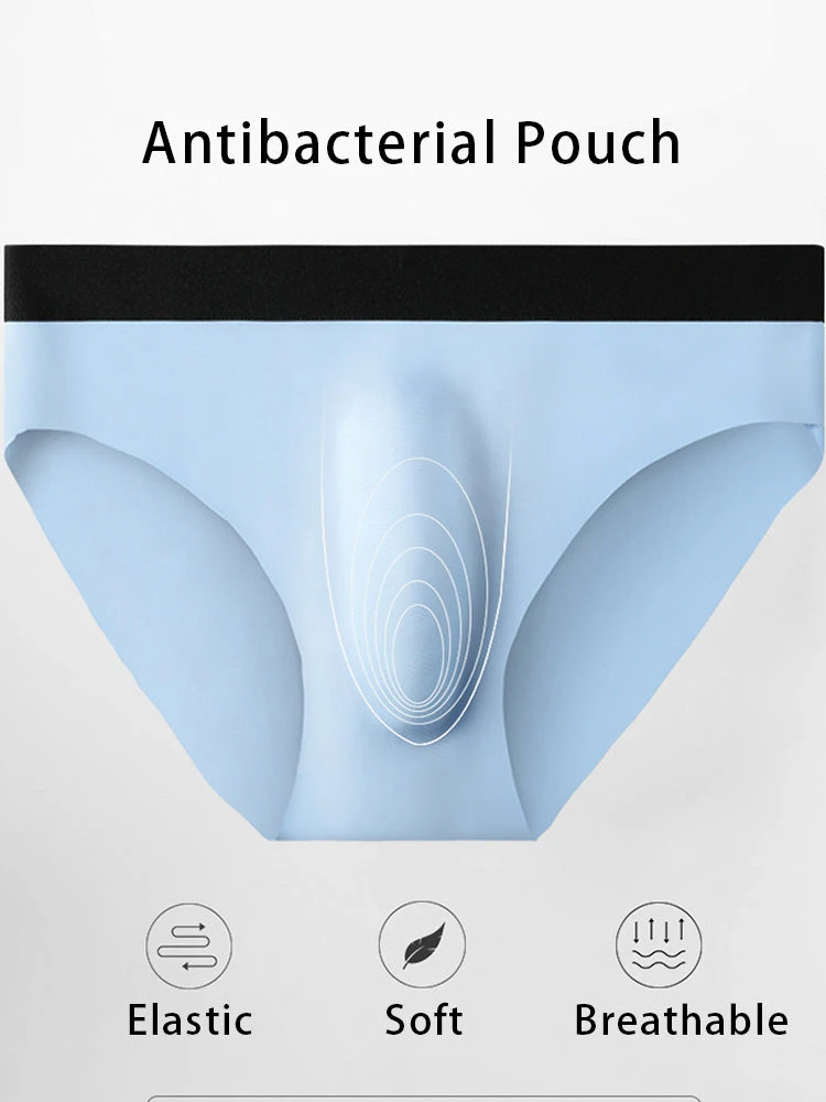 7 Pack Ball Support Seamless Men's Briefs(7 Pack Ball Support Ice Silk Seamless Mens Briefs Mrsaker) 2 7 Pack Ball Support Seamless Men's Briefs(7 Pack Ball Support Ice Silk Seamless Mens Briefs Mrsaker) - Image 2