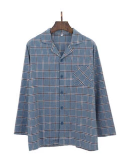 Men's Long Sleeve Woven Brushed Cotton Pajama Set(Mens Long Sleeve Woven Brushed Cotton Pajama Set) -Mr Saker 1 3 420ca7d6 9b19 4467 b252 1dd5705cb9cd